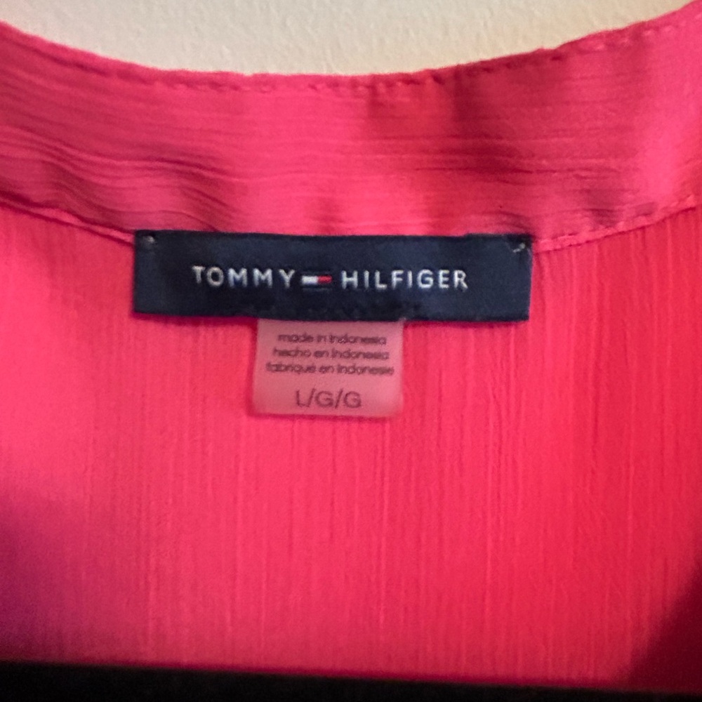 Tommy Hilfiger Pink Sleeveless Ruffle Blouse - Picture 2 of 4